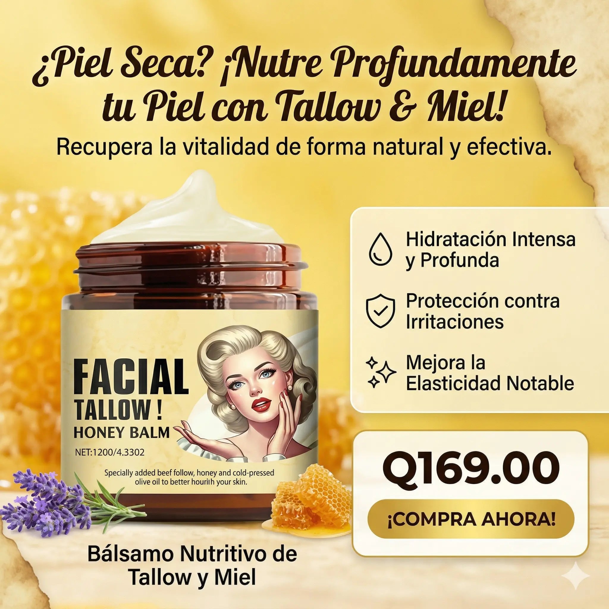 Bálsamo Nutritivo de Tallow y Miel