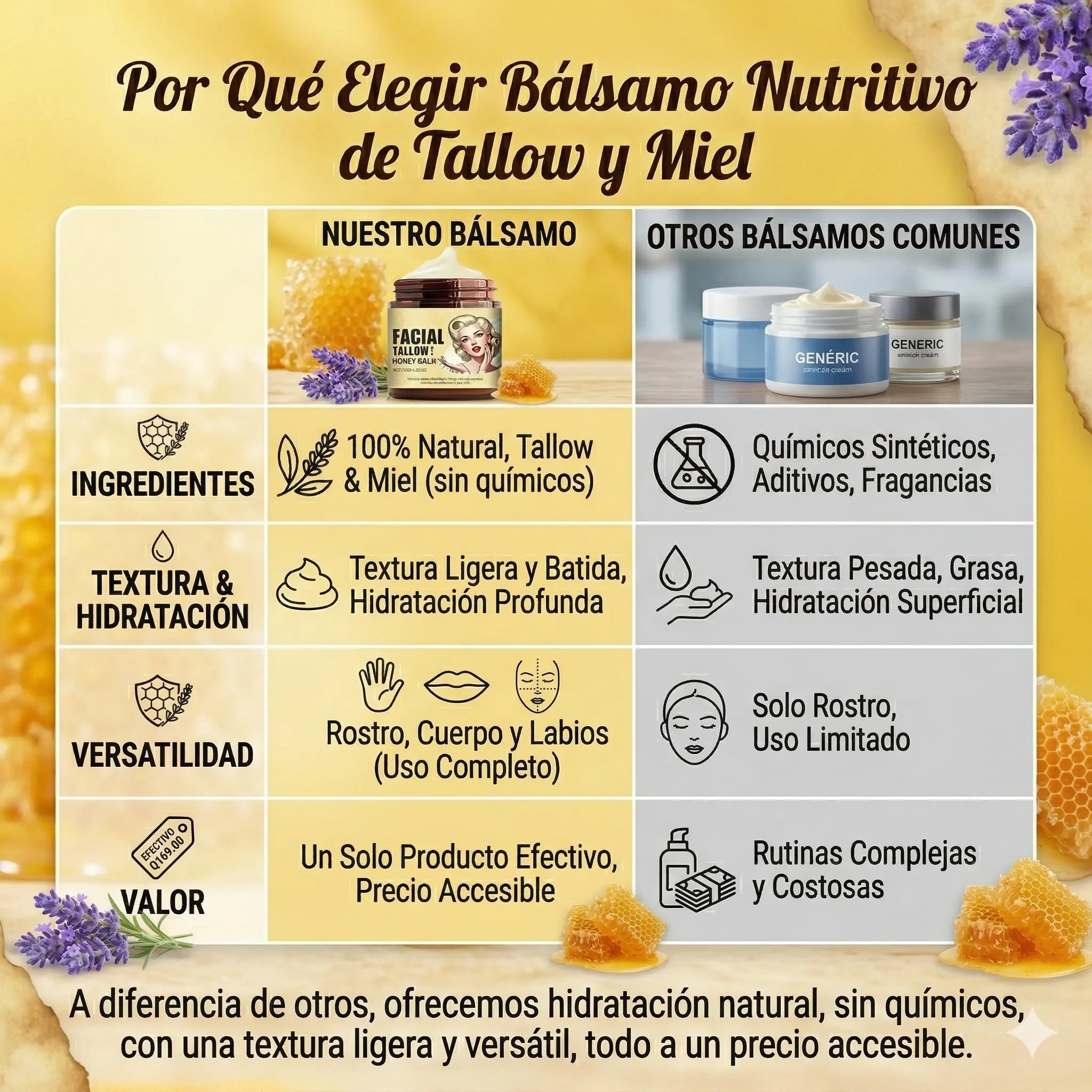 Bálsamo Nutritivo de Tallow y Miel