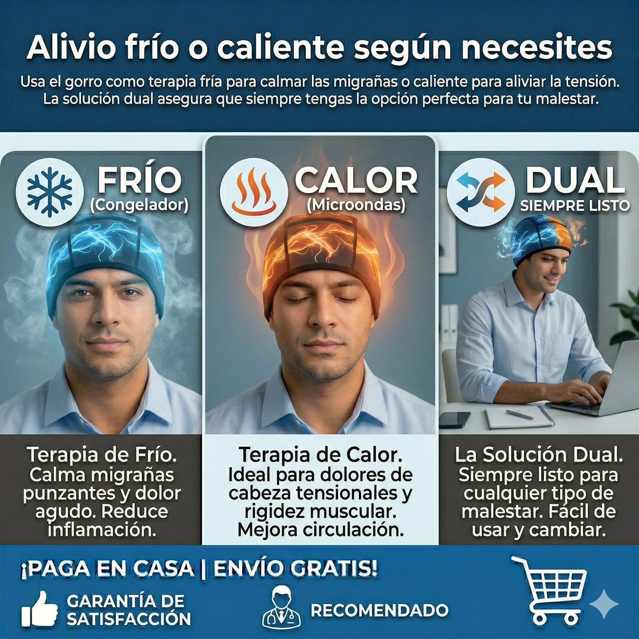 Gorro Alivio Migrañas Instantáneo