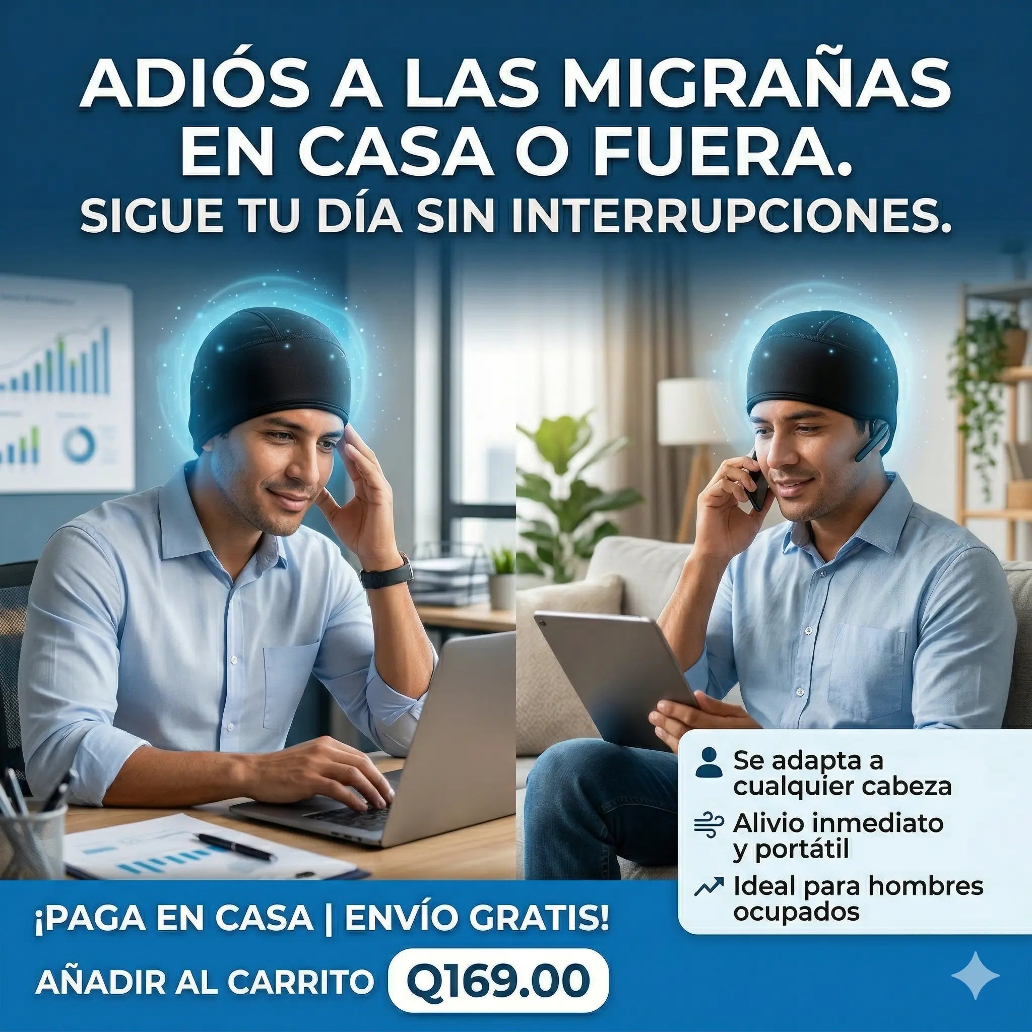 Gorro Alivio Migrañas Instantáneo