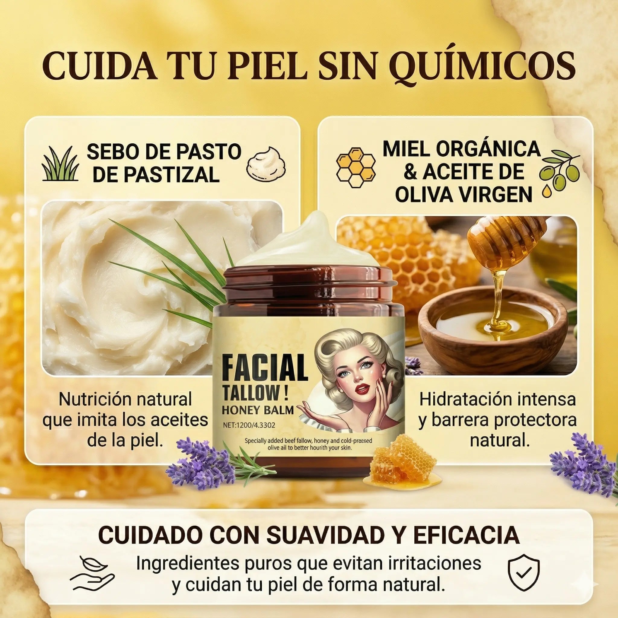 Bálsamo Nutritivo de Tallow y Miel